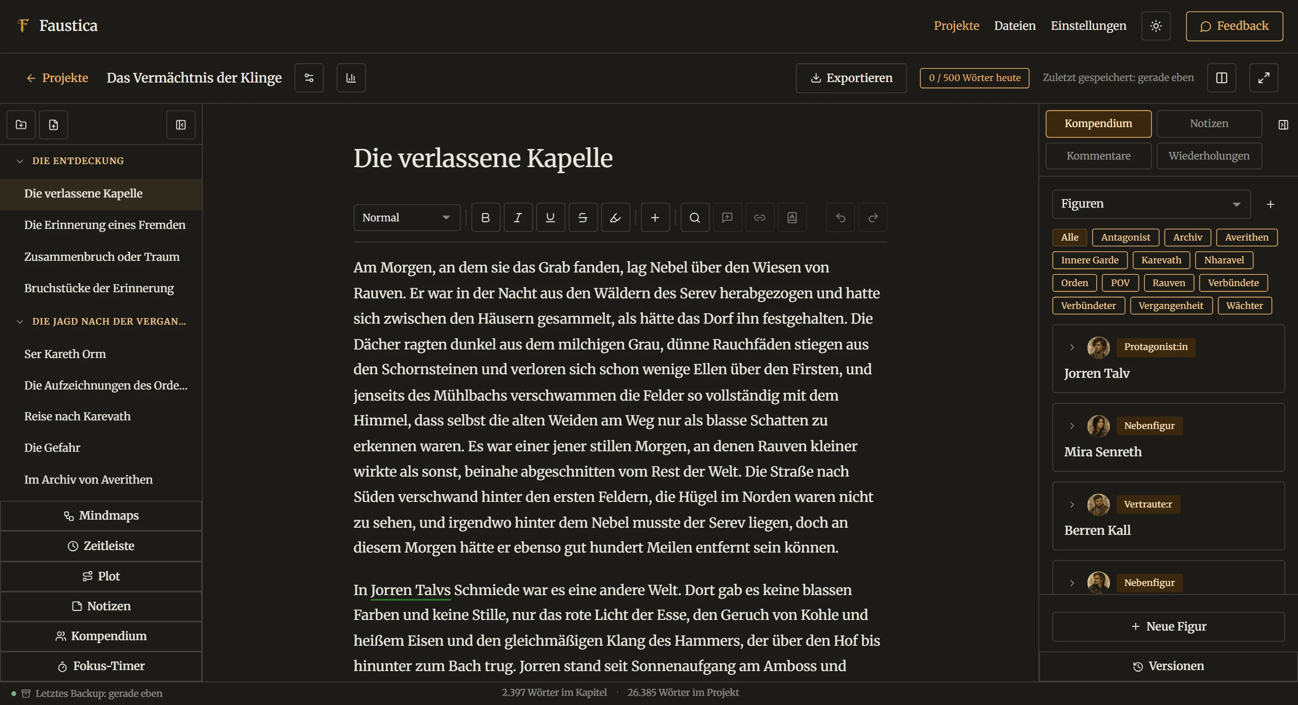 Faustica, Dunkel
