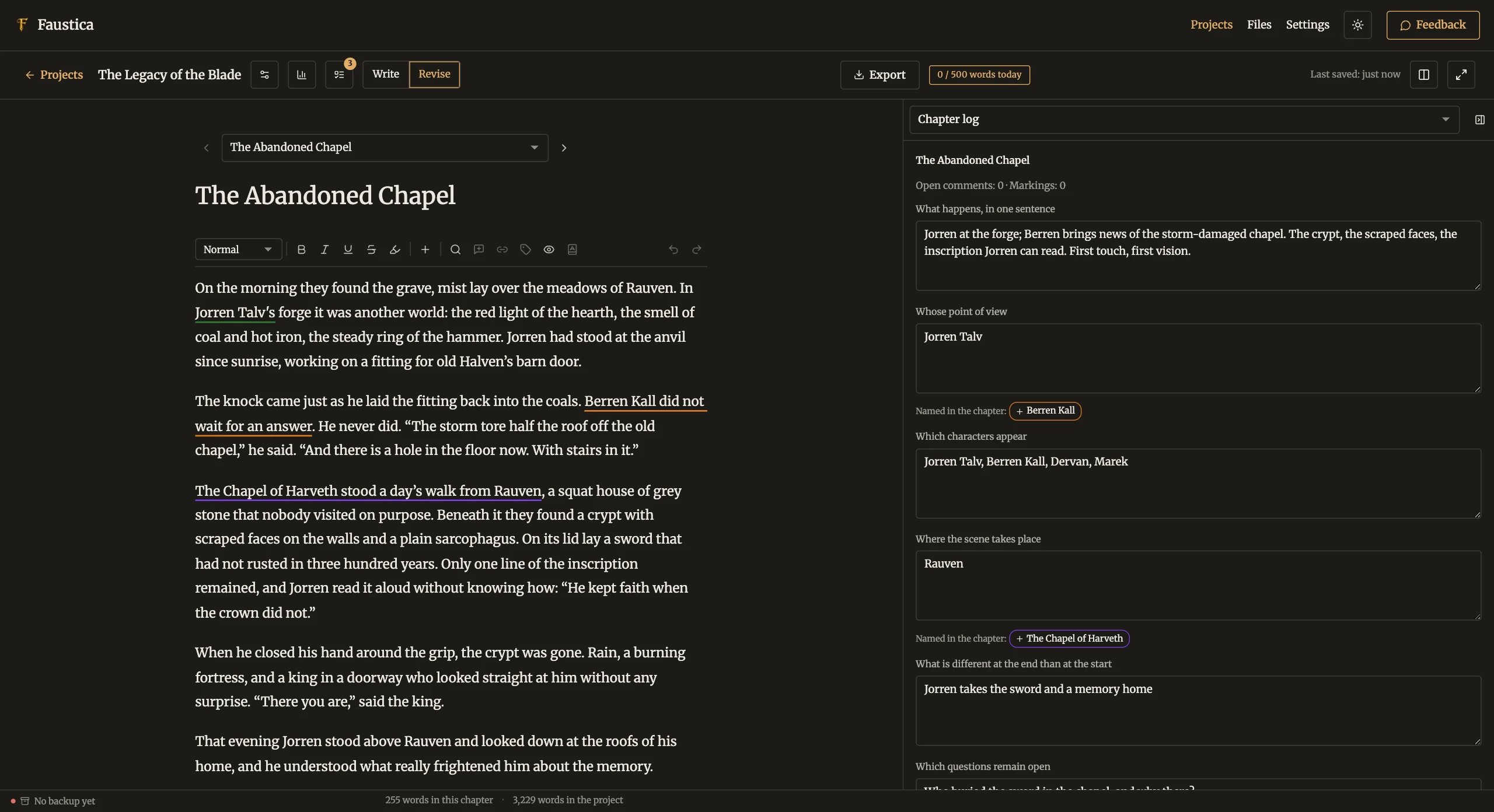 Chapter log